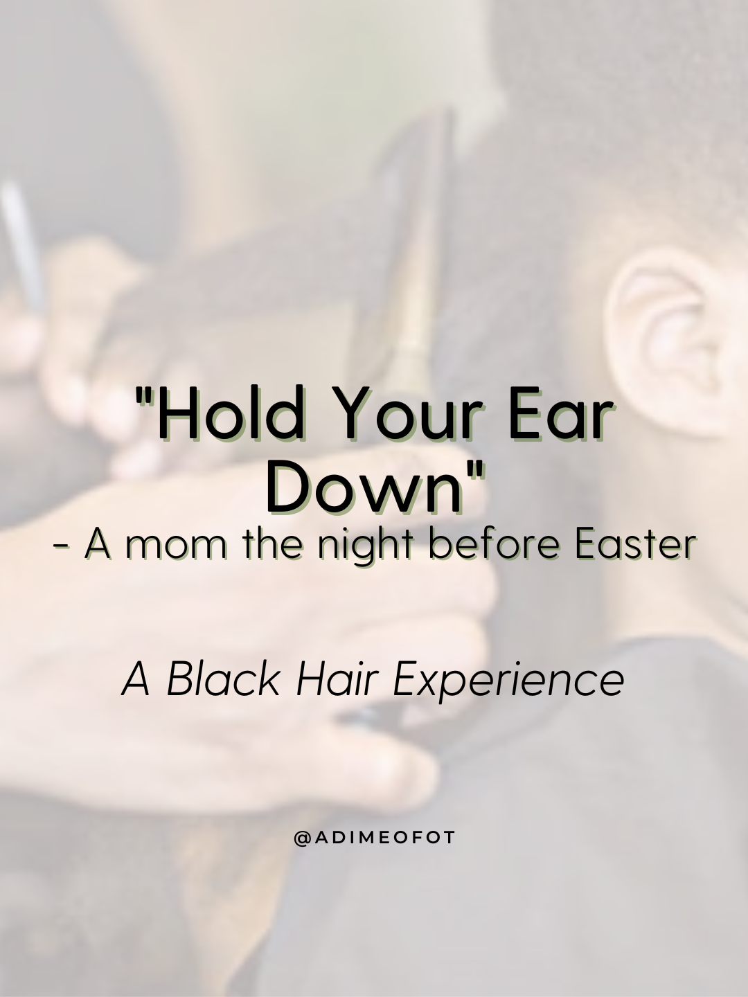 black hair hold your ear down